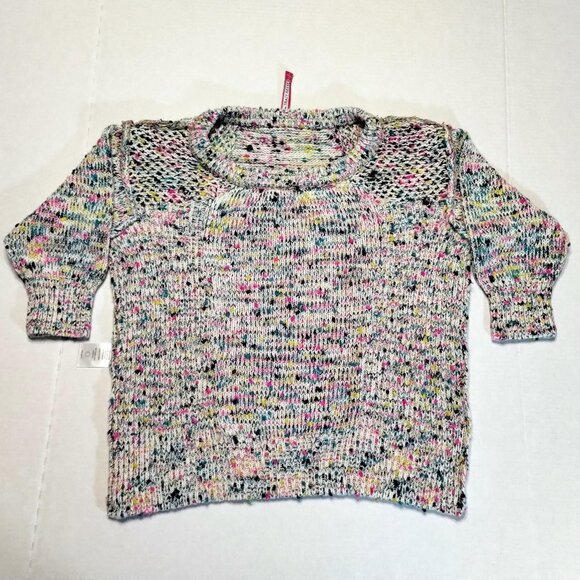 S Plenty by Tracy Reese Kittiwake Rainbow Confetti Slub Anthropologie 3/4 Sleeve - Picture 4 of 10